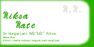 miksa mate business card